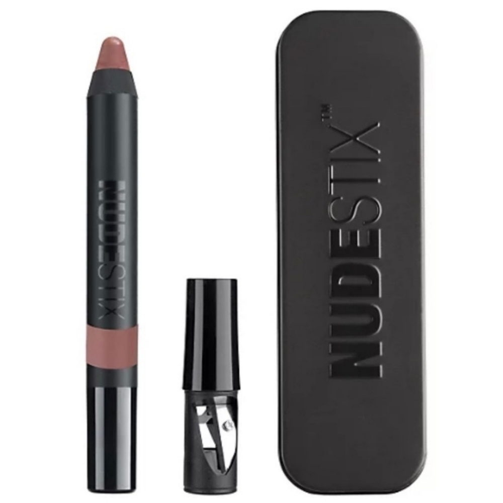 NWT Nudestix Gel Color Lip & Cheek Balm HAVEN With Sharpener, Case & Mirror